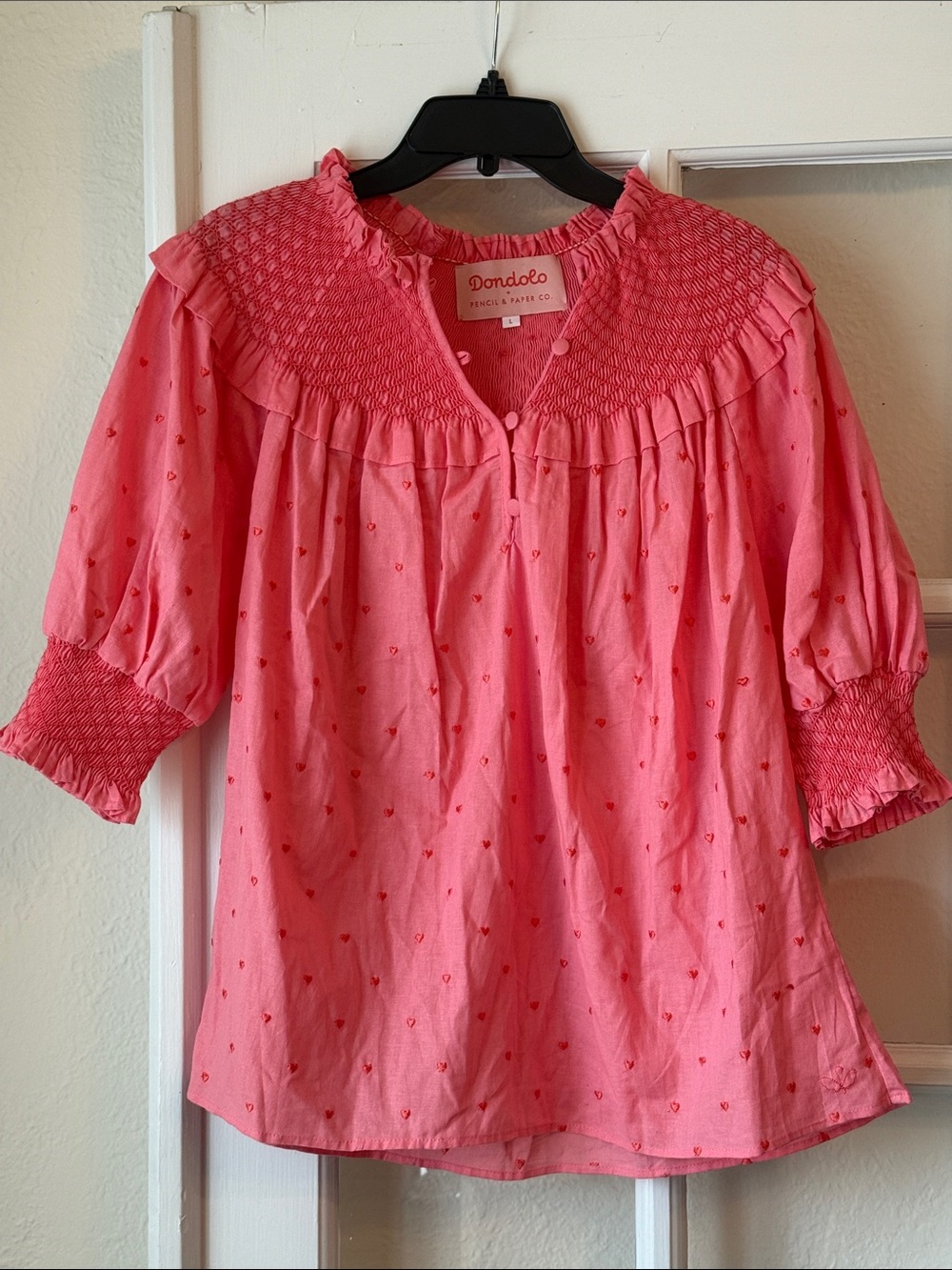 Dondolo + Pencil & Paper Co. embroidered heart top